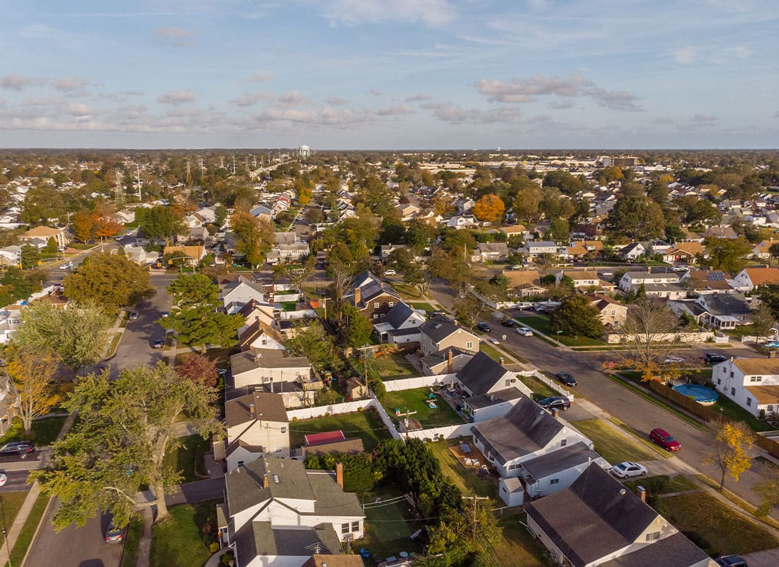 Manlius, NY - Aerial View of a Residential Neighborhood in New York